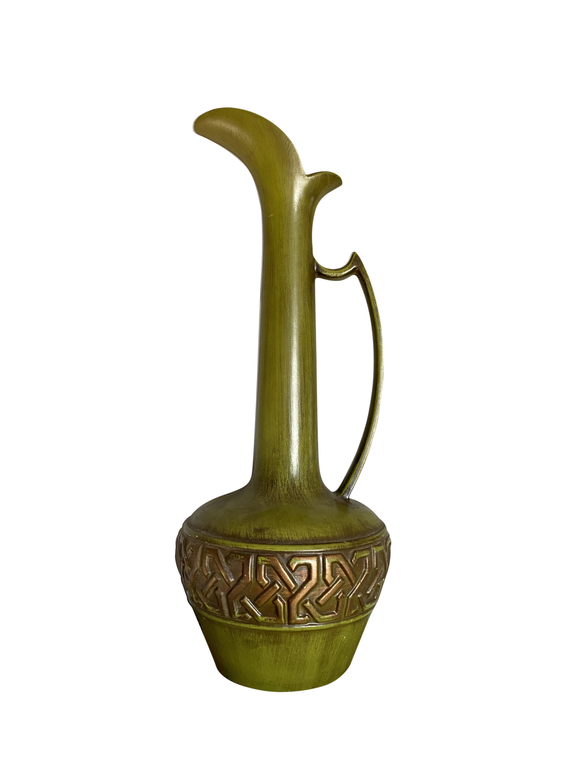 MCM Haeger Jug/Pitcher/Vase #4070/ Vintage Avocado Green Vase/1960s