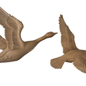 Syroco Geese / MCM Pair Geese in Flight /#7055 /#7056 Vintage Syroco Geese