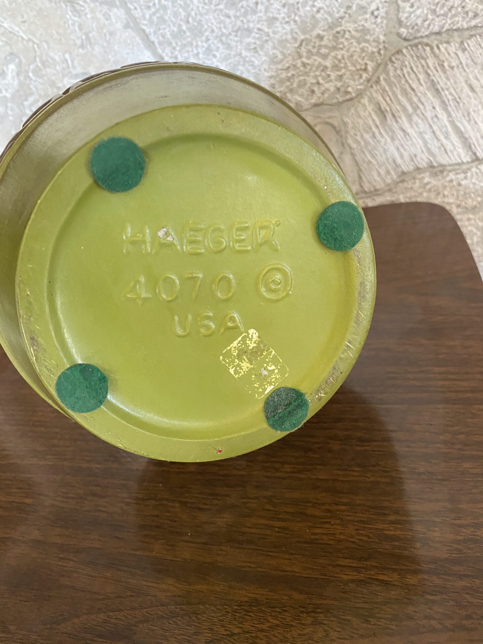 MCM Haeger Jug/Pitcher/Vase #4070/ Vintage Avocado Green Vase/1960s - Image 8