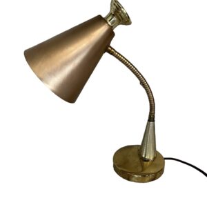 MCM Cone Gooseneck Desk Lamp / Mid Century Atomic Lamp