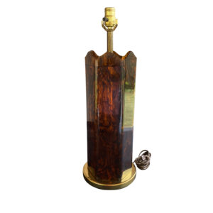 Tortoise Lucite Table Lamp / Faux Tortoise Acrylic / Hollywood Regency/ MCM