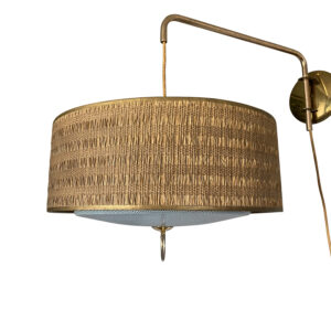 MCM Counterweight Hanging Lamp / Mid Century Modern Drum Light