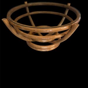 Paul Frankl Style Rattan Coffee Table